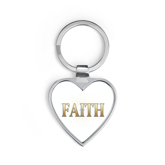 Faith Heart Keychain — Inspirational Religious Gift