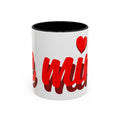 Valentine Love Coffee Mug – 'Be Mine' Red Script Accent Mug (11/15oz)