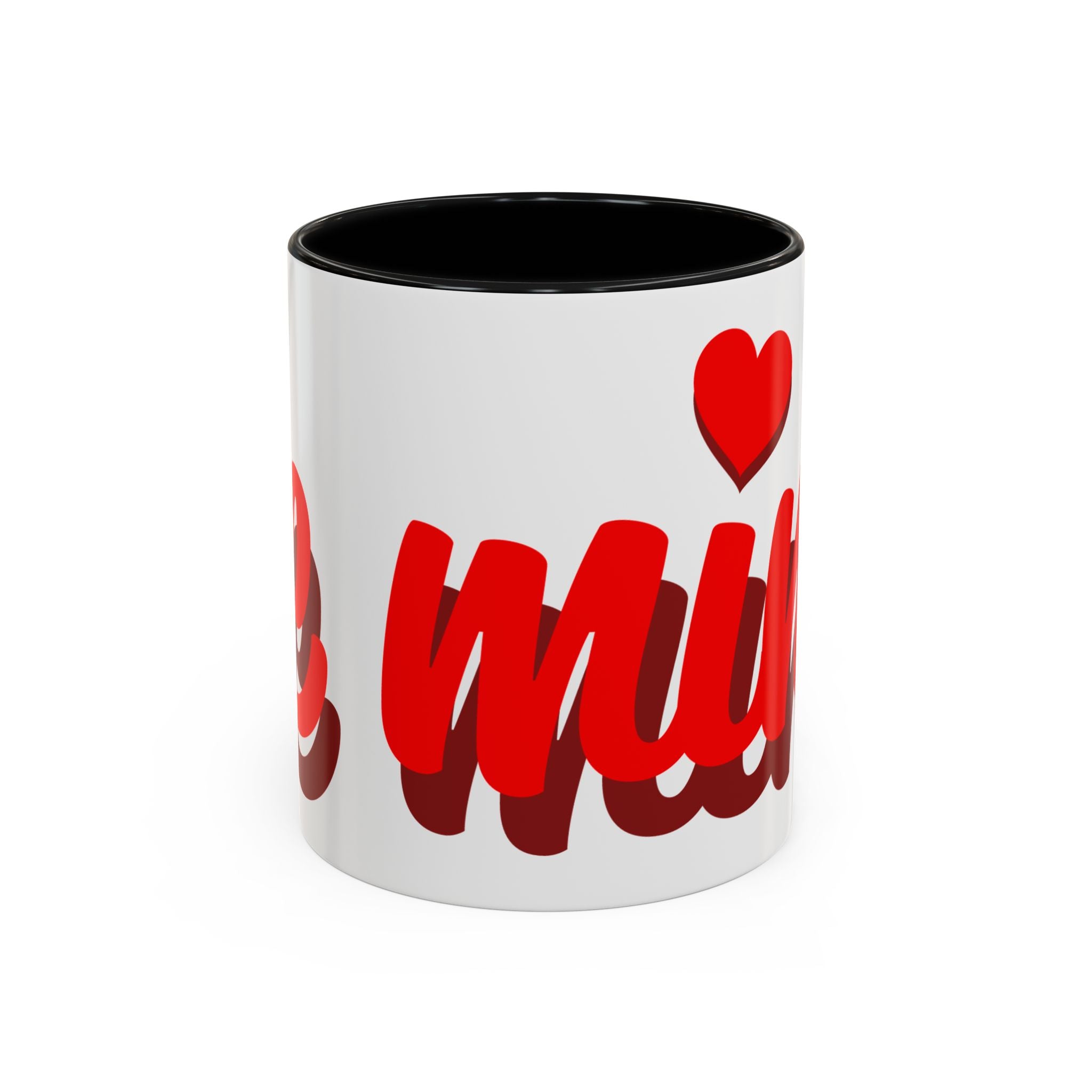 Valentine Love Coffee Mug – 'Be Mine' Red Script Accent Mug (11/15oz)