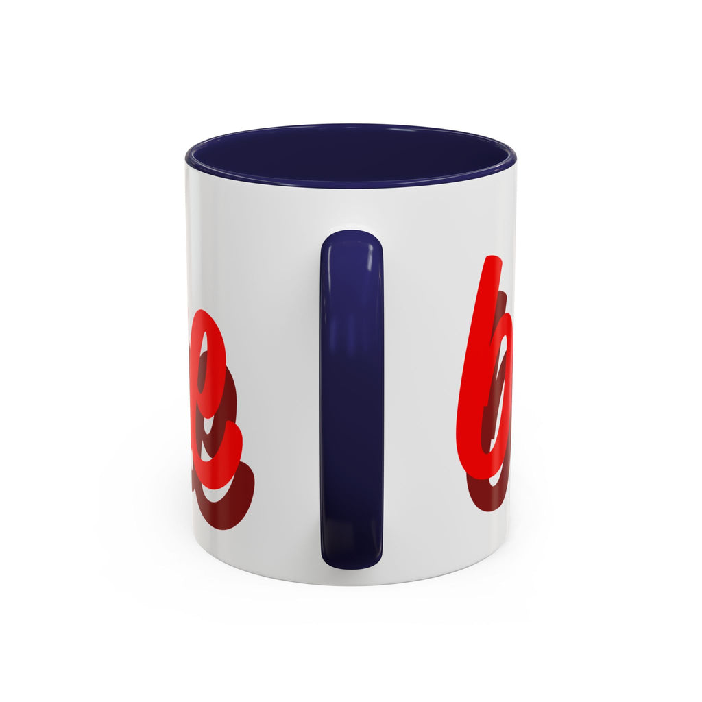 Valentine Love Coffee Mug – 'Be Mine' Red Script Accent Mug (11/15oz)