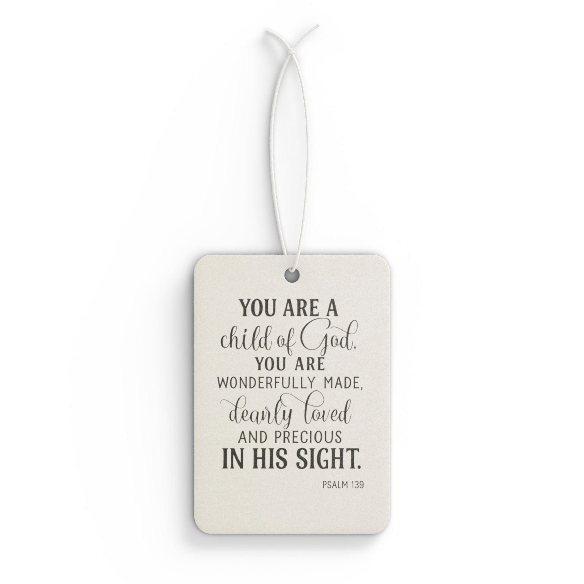 Inspirational "Child of God" Car Air Freshener — Psalm 139 Reminder
