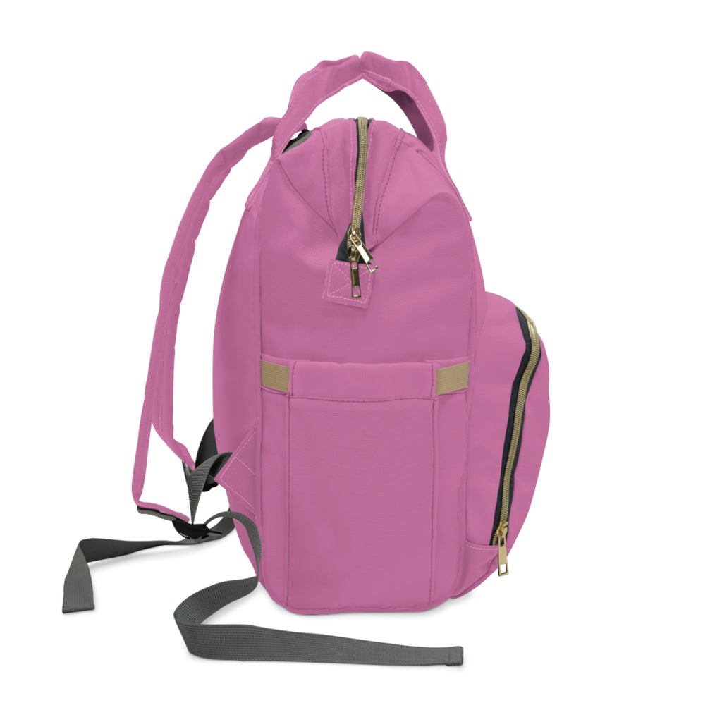 Princess Diaper Backpack – Pink Multifunctional Baby Bag with Cute Animal Design