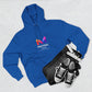 Three-Panel Fleece Hoodie — Lightweight Logo Pullover Sweatshirt