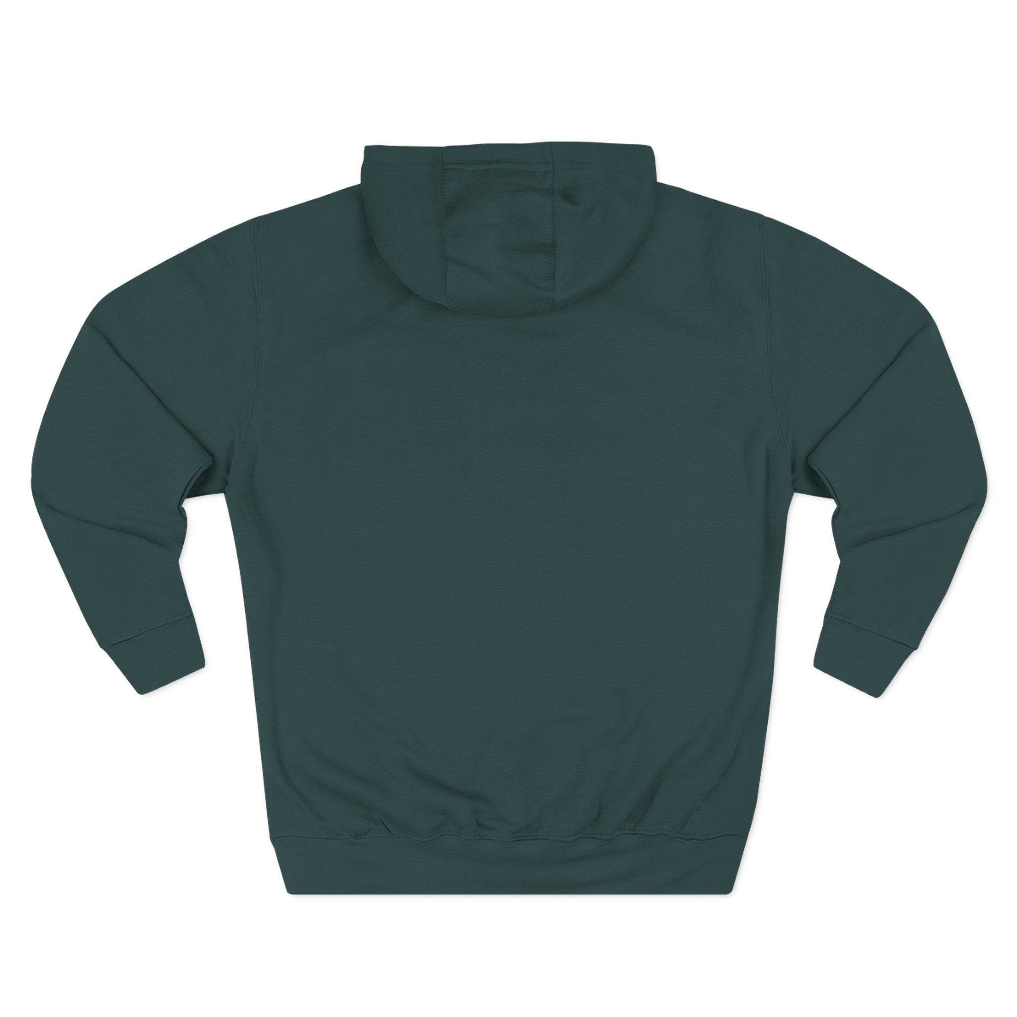 Three-Panel Fleece Hoodie — Lightweight Logo Pullover Sweatshirt