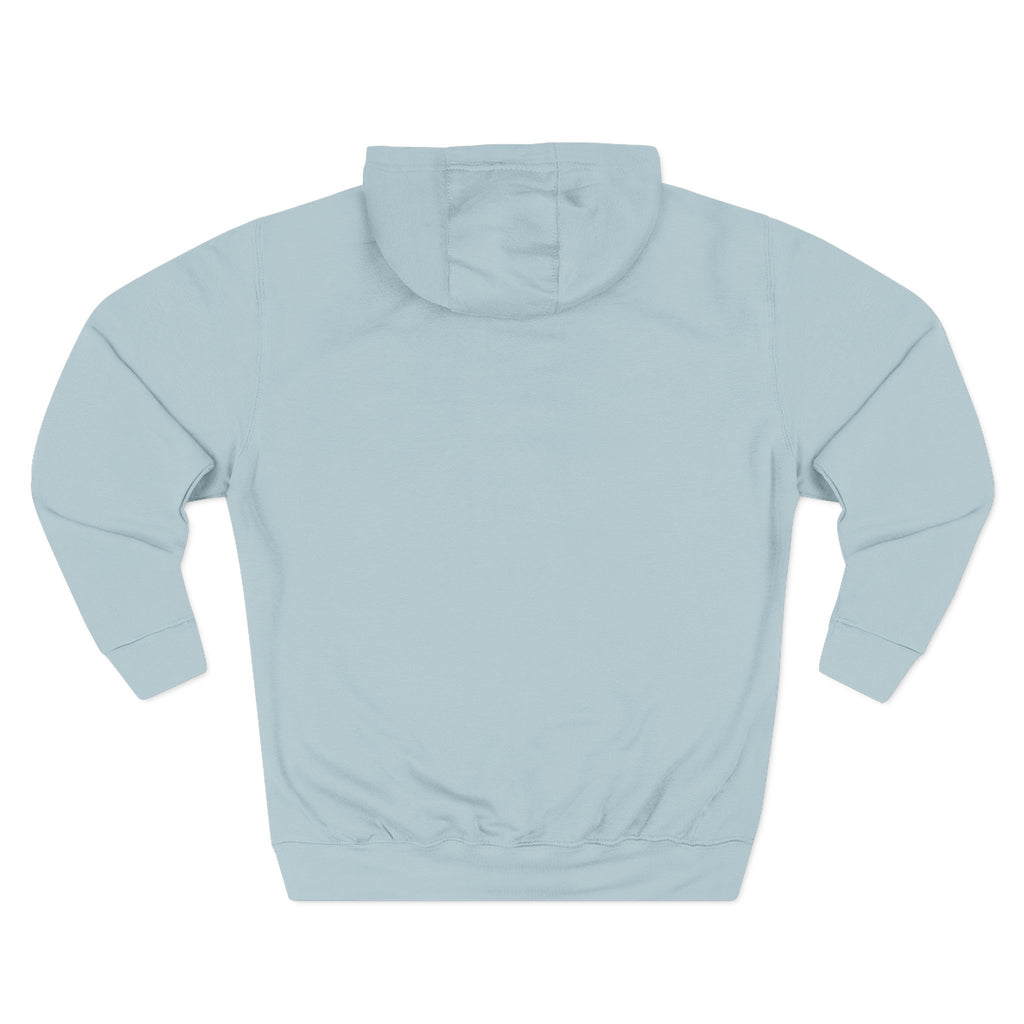 Three-Panel Fleece Hoodie — Lightweight Logo Pullover Sweatshirt