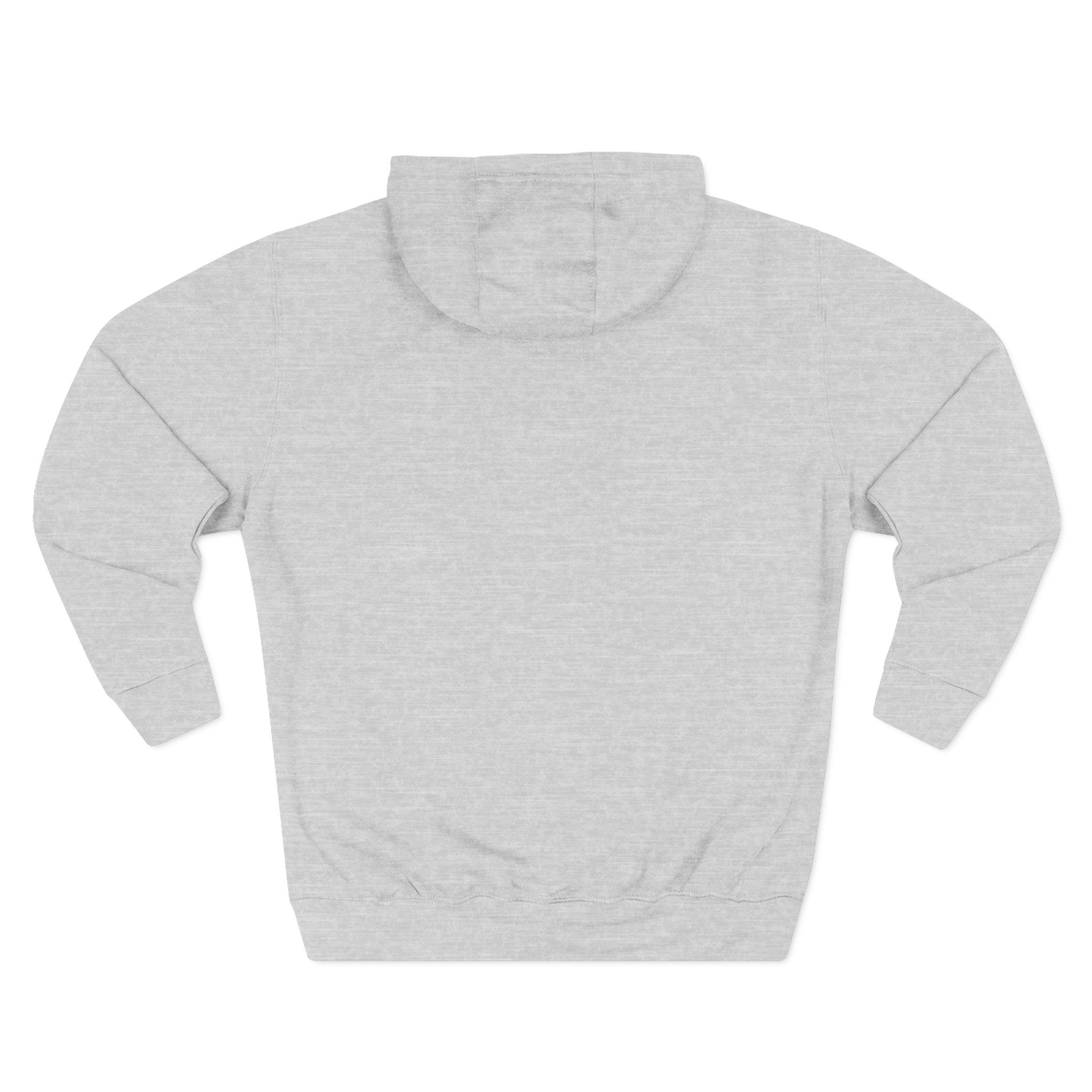 Three-Panel Fleece Hoodie — Lightweight Logo Pullover Sweatshirt