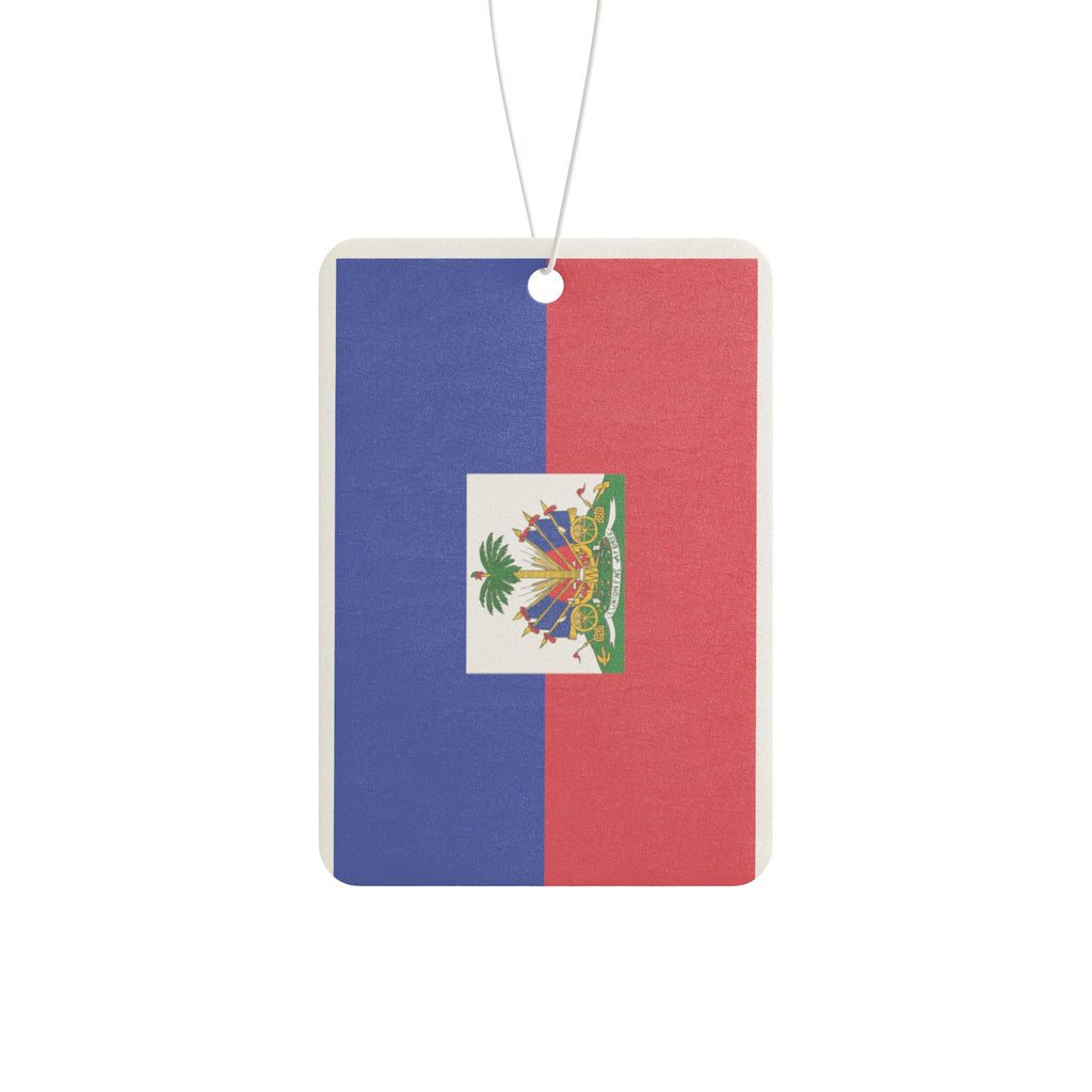 Haiti Flag Car Air Freshener – Patriotic Scented Hanging Ornament